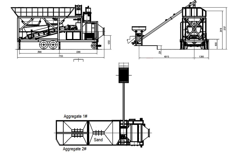 Portable Concrete Batching Plant