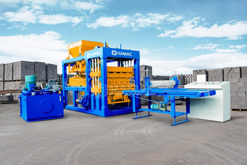 Concrete hollow block production line