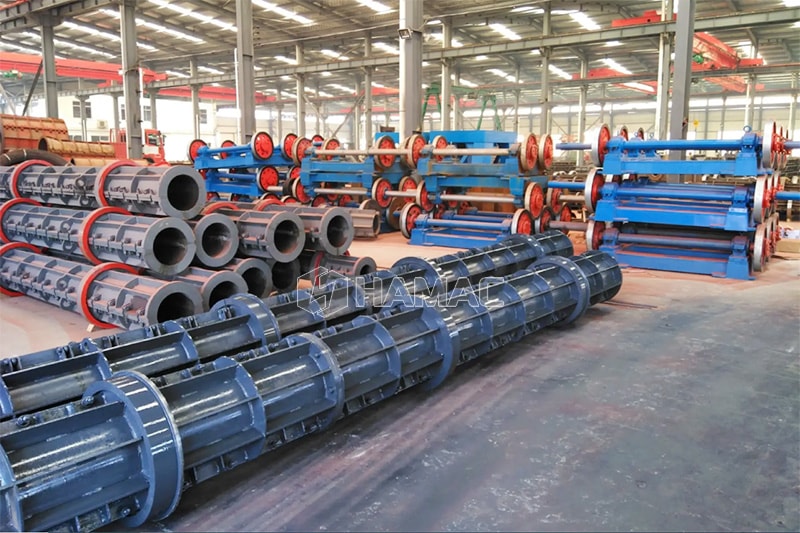 Concrete pole manufacturing plant